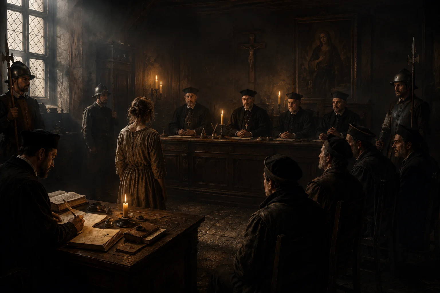 Artistic AI reconstruction of a witch trial