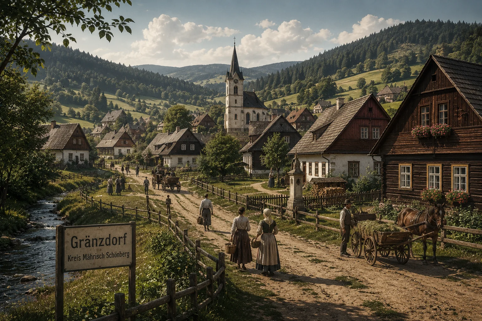 Artistic AI reconstruction of Gränzdorf